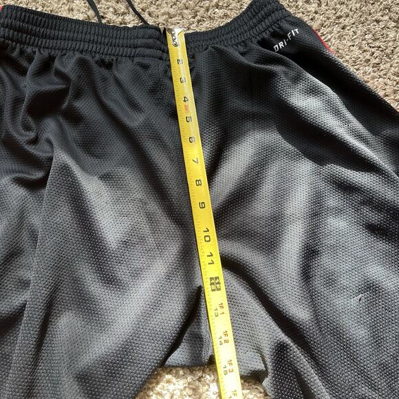 Nike Track Pants Mens Lathe Black Epic Knit Training Red Stripe Baggy Y2k - Picture 15 of 16